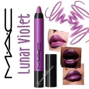 MAC Cosmetics Lunar Violet Dazzlelips Lipstick Lavender Pearl Brand New In Box